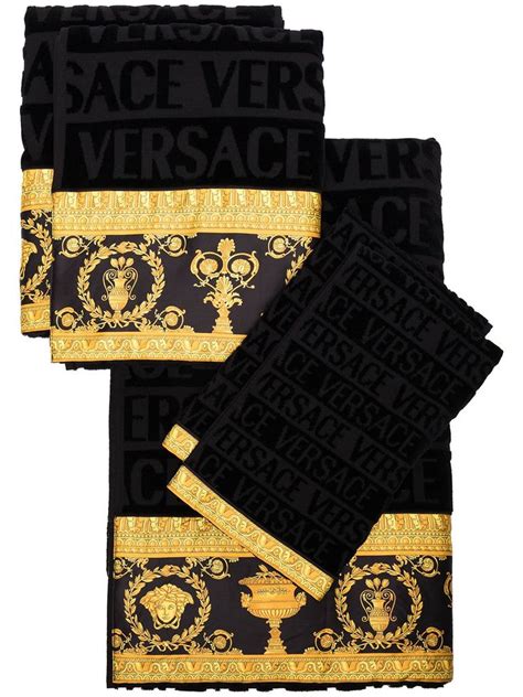 versace bathroom towels|versace bath sets.